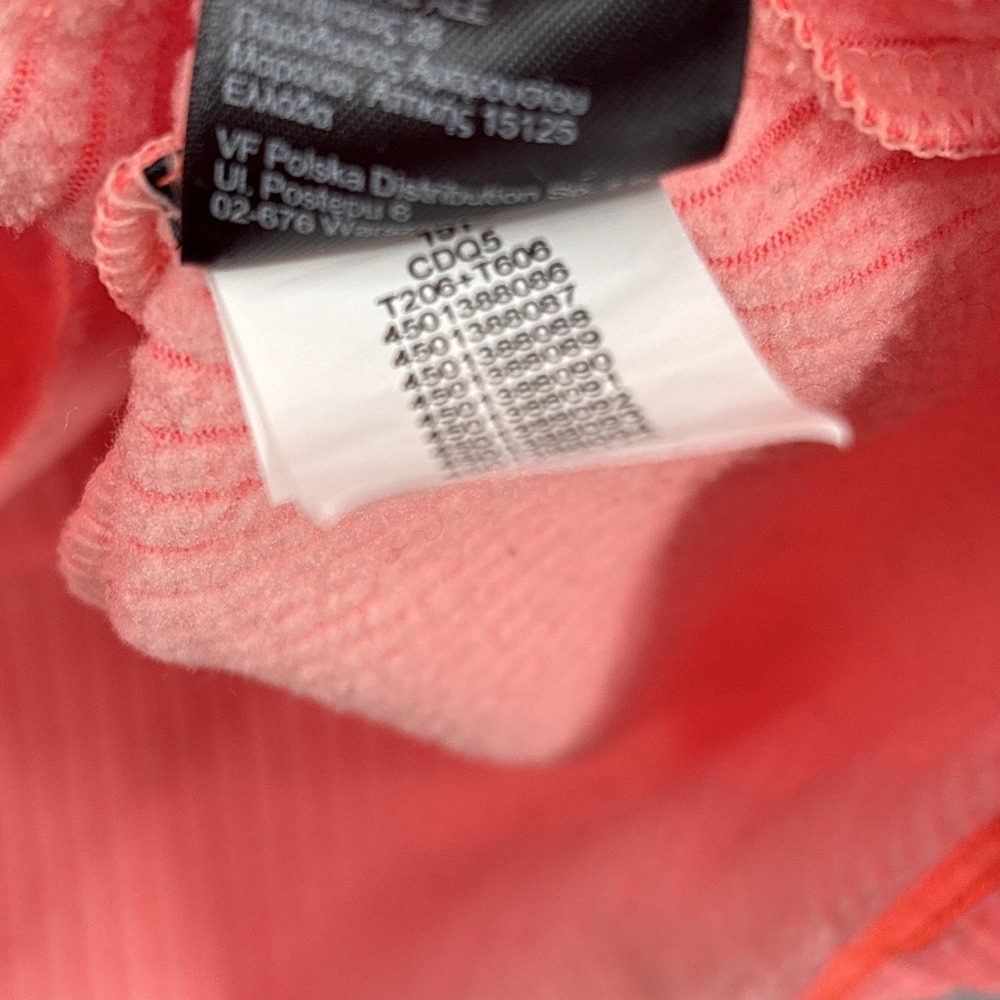 The North Face Hoodie Womens XL Red Pink Pullover Sweatshirt Fleece Lined Long - Picture 8 of 14